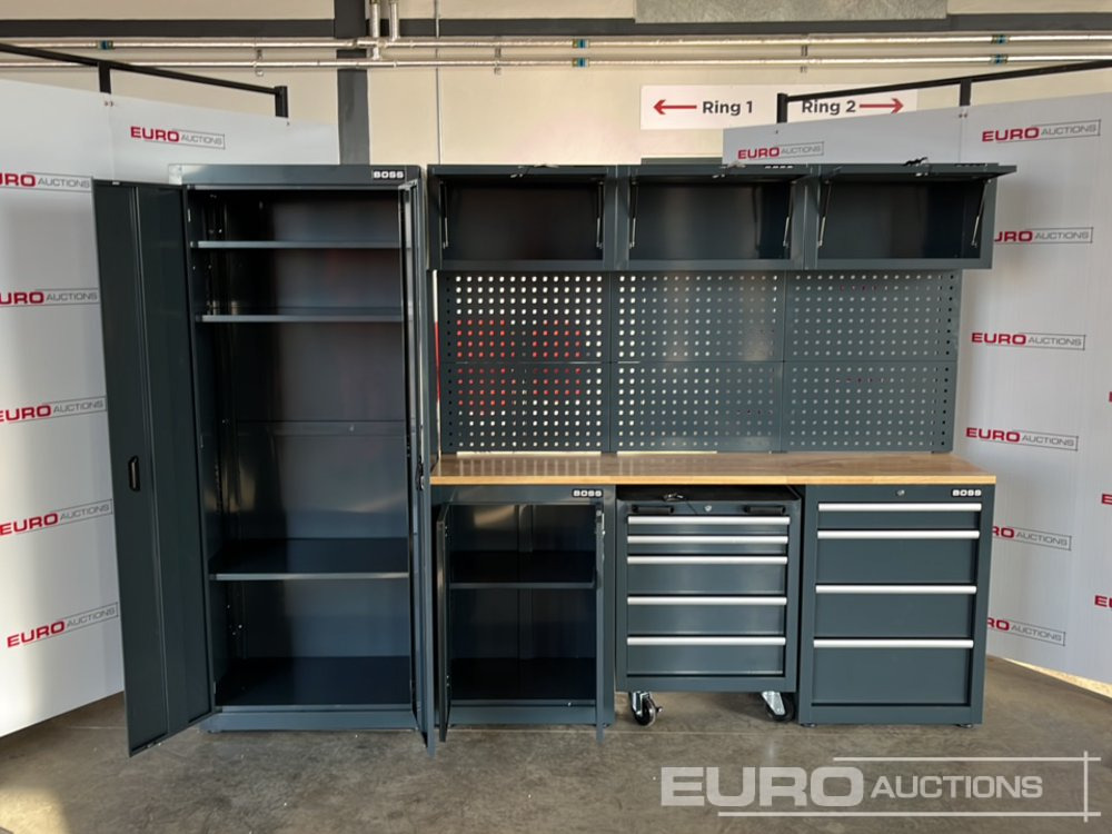 Unused Boss 2.6m 9 Drawer, 5 Cabinet Tool Station (3 boxes) - Оборудване за гаражи/ Работилници: снимка 4 Unused Boss 2.6m 9 Drawer, 5 Cabinet Tool Station (3 boxes) - Оборудване за гаражи/ Работилници: снимка 4