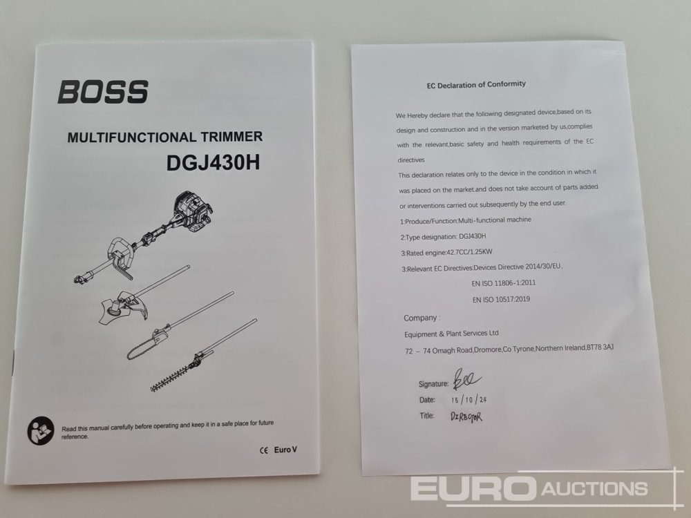 Оборудване за гаражи/ Работилници Unused Boss DGJ430H: снимка 36