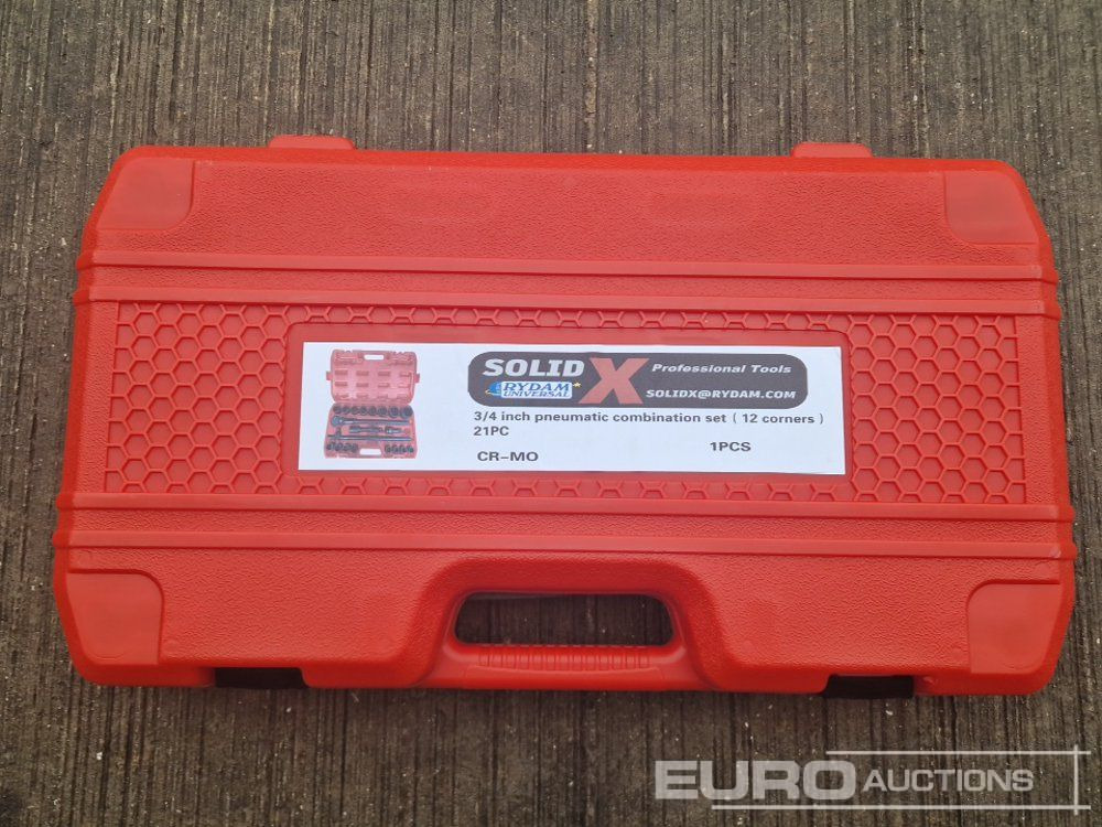 Unused Solid X 21Pc 3/4" Drive 12 Corner Socket Set - Строително оборудване: снимка 2 Unused Solid X 21Pc 3/4" Drive 12 Corner Socket Set - Строително оборудване: снимка 2