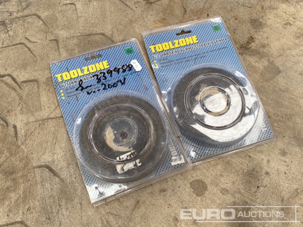 Unused Toolzone 6" Disc Wheels for Bench Grinder - Оборудване за гаражи/ Работилници: снимка 1 Unused Toolzone 6" Disc Wheels for Bench Grinder - Оборудване за гаражи/ Работилници: снимка 1