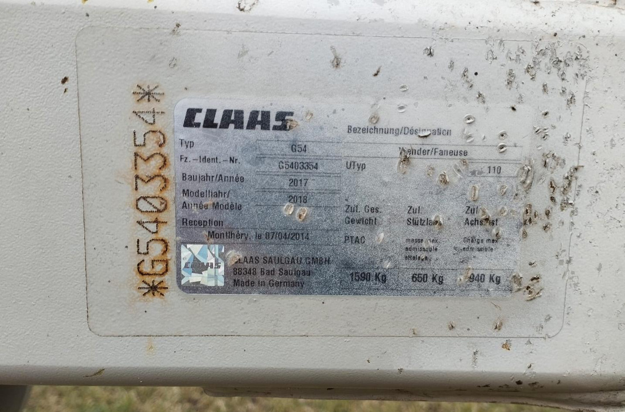 Гребло/ Сенообръщачка Claas voltafieno usato G54: снимка 6