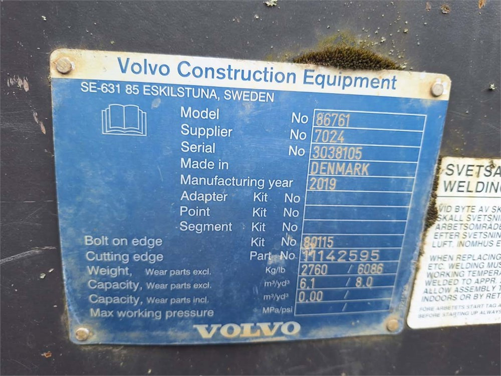 Volvo 6,1m3 - Кофа за товарач за Строителна техника: снимка 4 Volvo 6,1m3 - Кофа за товарач за Строителна техника: снимка 4