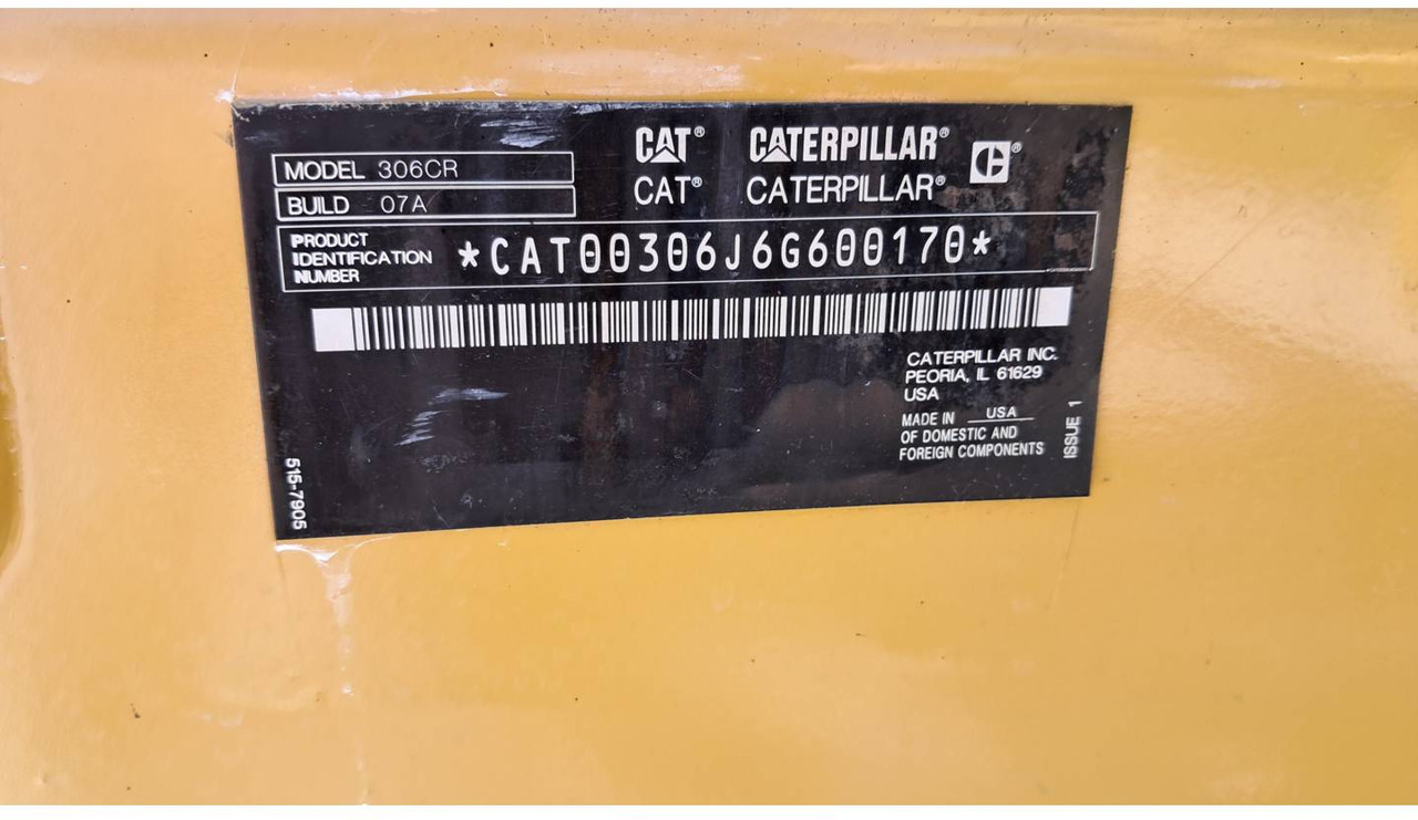 CAT 306 CR - Верижен багер: снимка 5 CAT 306 CR - Верижен багер: снимка 5