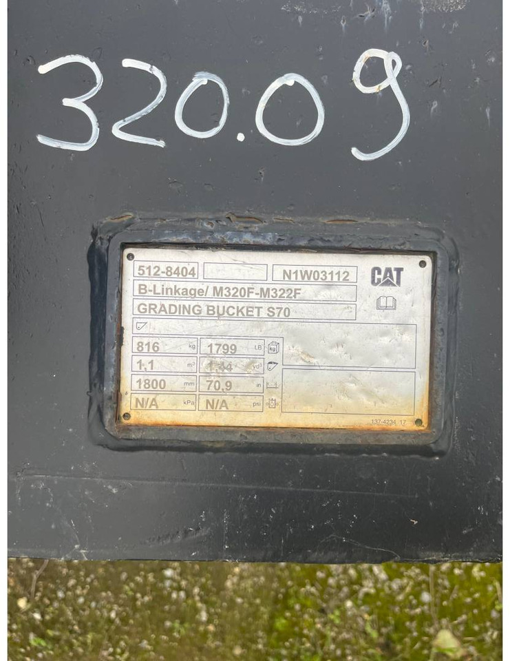 CAT BUCKET/1800MM/S70/GODET - Кофа за багер: снимка 3 CAT BUCKET/1800MM/S70/GODET - Кофа за багер: снимка 3