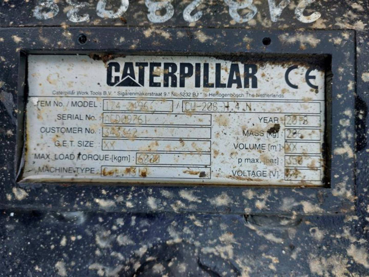 CAT CW20S/174-2496/M315F/TIM70/70/430/281 - Бързо сменник: снимка 2 CAT CW20S/174-2496/M315F/TIM70/70/430/281 - Бързо сменник: снимка 2