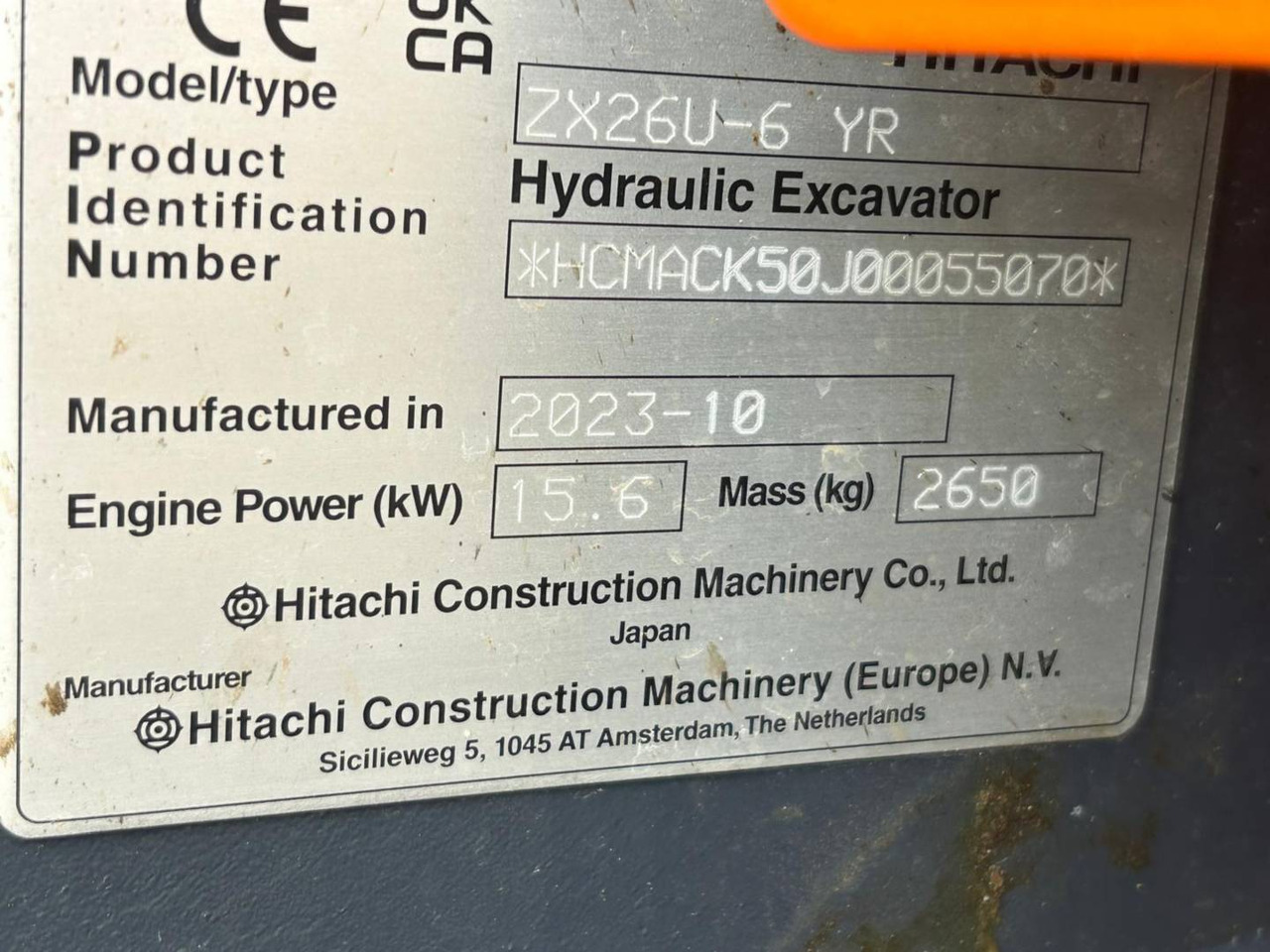 HITACHI ZX26U-6 - Верижен багер: снимка 5 HITACHI ZX26U-6 - Верижен багер: снимка 5
