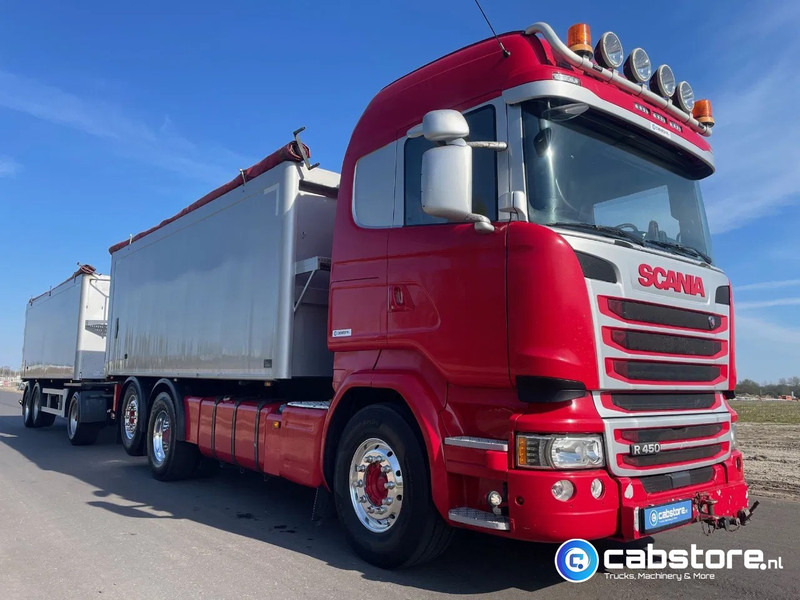 Scania R450 LB6X2*4HNB Euro 6 - Year 2016 - RETARDER - ALUMINIUM kipper + FLOOR kipper aanhangwagen - Good Condition !! - Самосвал камион: снимка 2 Scania R450 LB6X2*4HNB Euro 6 - Year 2016 - RETARDER - ALUMINIUM kipper + FLOOR kipper aanhangwagen - Good Condition !! - Самосвал камион: снимка 2