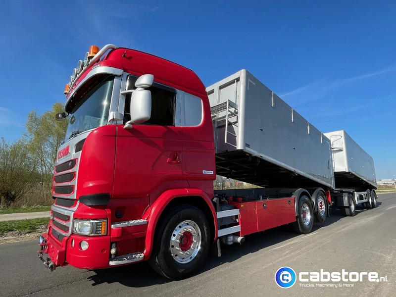 Scania R450 LB6X2*4HNB Euro 6 - Year 2016 - RETARDER - ALUMINIUM kipper + FLOOR kipper aanhangwagen - Good Condition !! - Самосвал камион: снимка 1 Scania R450 LB6X2*4HNB Euro 6 - Year 2016 - RETARDER - ALUMINIUM kipper + FLOOR kipper aanhangwagen - Good Condition !! - Самосвал камион: снимка 1