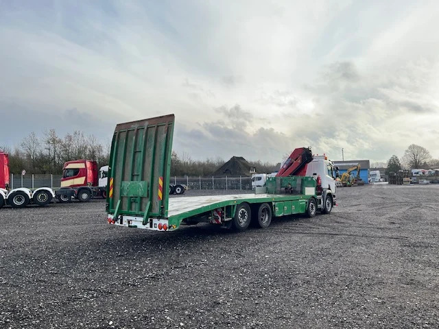 Scania P450 8X2*6 Knæklad + Kran HMF1820 – Machinetransporter - Автовоз камион, Камион с кран: снимка 4 Scania P450 8X2*6 Knæklad + Kran HMF1820 – Machinetransporter - Автовоз камион, Камион с кран: снимка 4