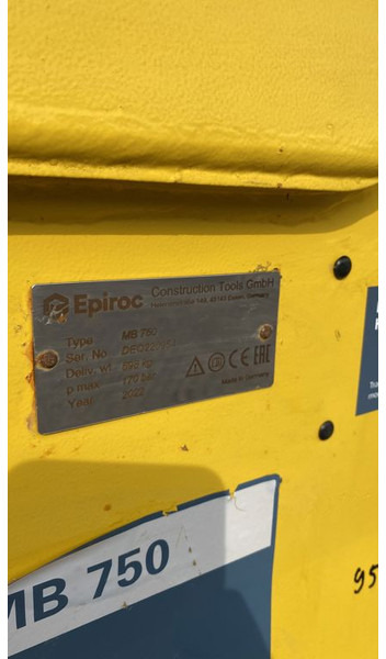 Epiroc MB750 - Хидравличен чук за Строителна техника: снимка 5 Epiroc MB750 - Хидравличен чук за Строителна техника: снимка 5