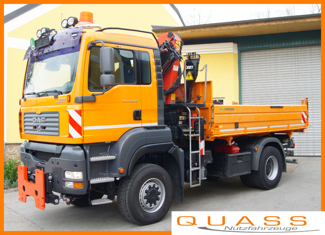 MAN TGA 18.350 BL 4x4/Euro4/TÜV/PK 9501/Winterdienst - Самосвал камион, Камион с кран: снимка 1 MAN TGA 18.350 BL 4x4/Euro4/TÜV/PK 9501/Winterdienst - Самосвал камион, Камион с кран: снимка 1