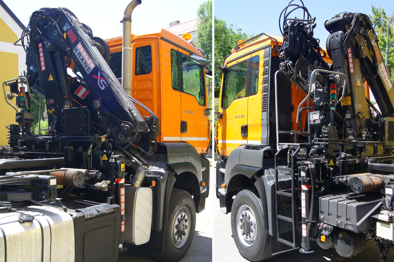 Камион с кабелна система, Камион с кран MAN TGA 18.360 BL 4x4/Euro4/TÜV/HIAB 111/MULTILIFT/Winterdienst: снимка 6
