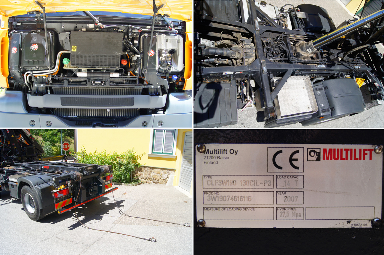 Камион с кабелна система, Камион с кран MAN TGA 18.360 BL 4x4/Euro4/TÜV/HIAB 111/MULTILIFT/Winterdienst: снимка 14