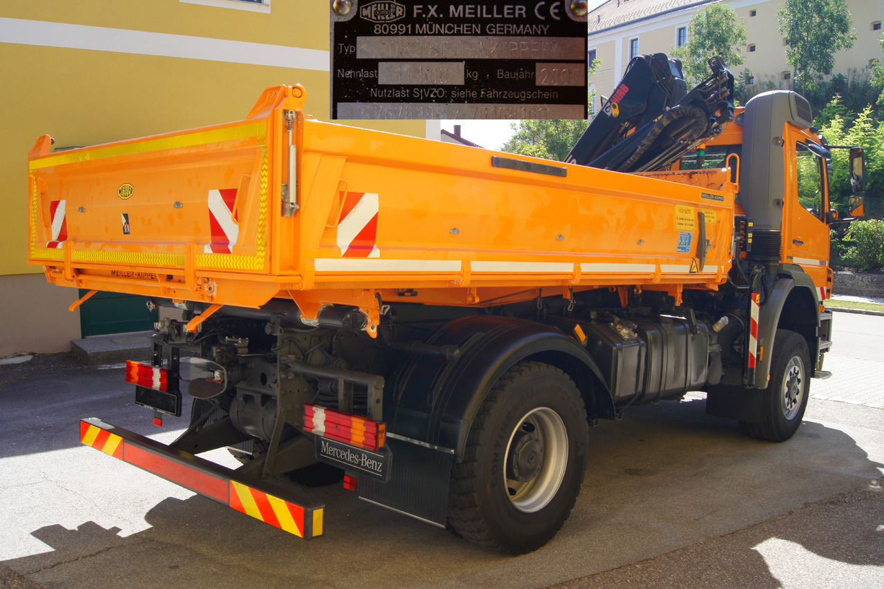 MERCEDES-BENZ AXOR 1833 4x4/TÜV/Eur4/HIAB 088/MEILLER/Winterdienst/Salzstreuer - Самосвал камион, Камион с кран: снимка 5 MERCEDES-BENZ AXOR 1833 4x4/TÜV/Eur4/HIAB 088/MEILLER/Winterdienst/Salzstreuer - Самосвал камион, Камион с кран: снимка 5