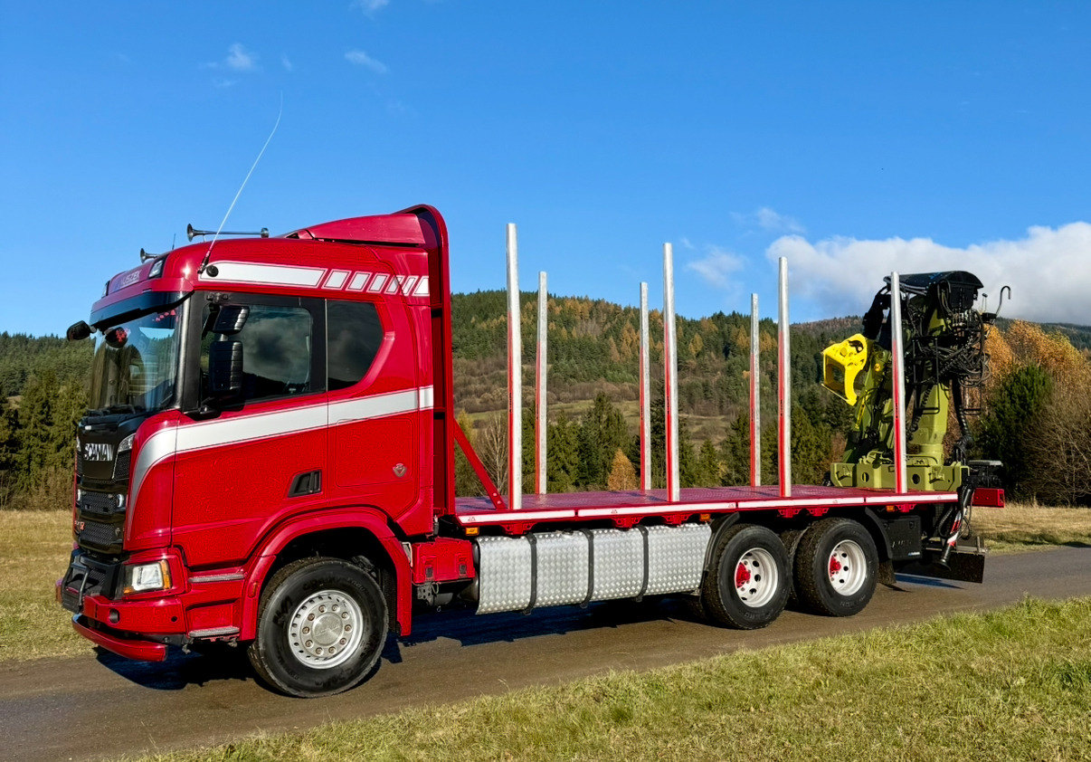 SCANIA R520 XT - Камион за дърва, Камион с кран: снимка 2 SCANIA R520 XT - Камион за дърва, Камион с кран: снимка 2
