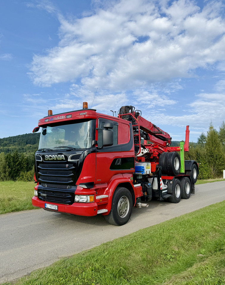 SCANIA R580 - Камион за дърва, Камион с кран: снимка 1 SCANIA R580 - Камион за дърва, Камион с кран: снимка 1