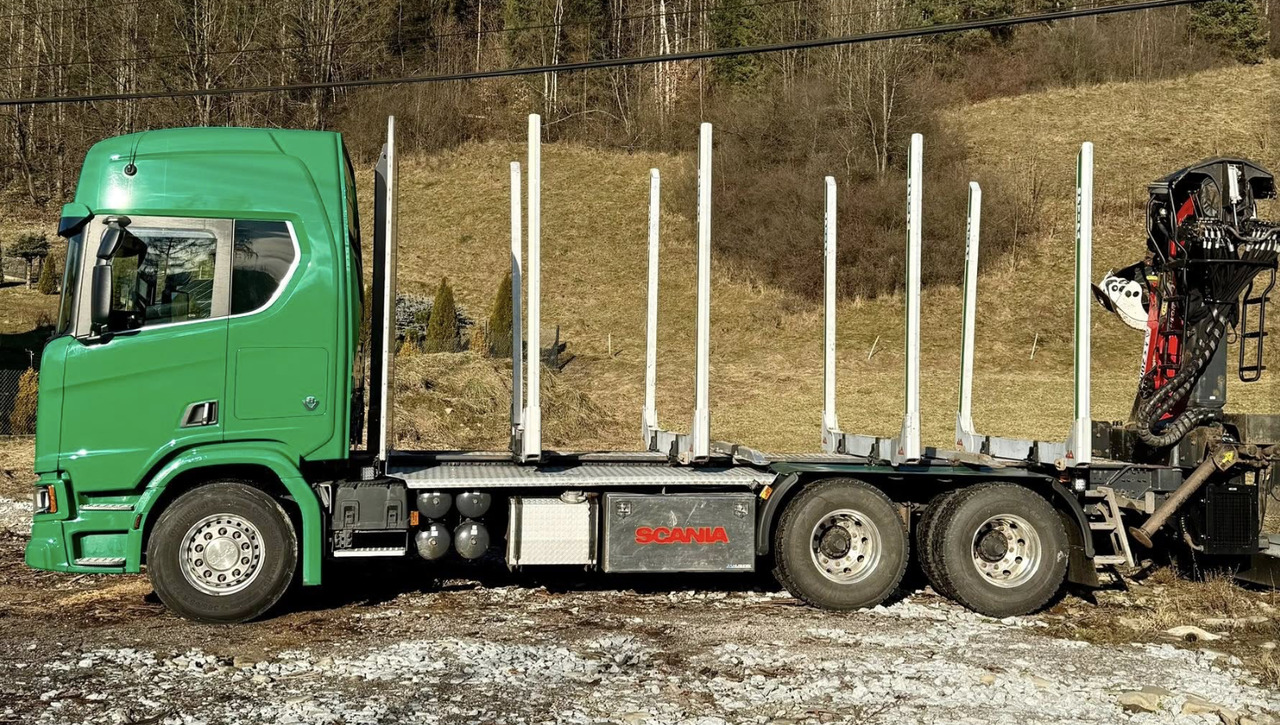 SCANIA R580 - Камион за дърва, Камион с кран: снимка 3 SCANIA R580 - Камион за дърва, Камион с кран: снимка 3