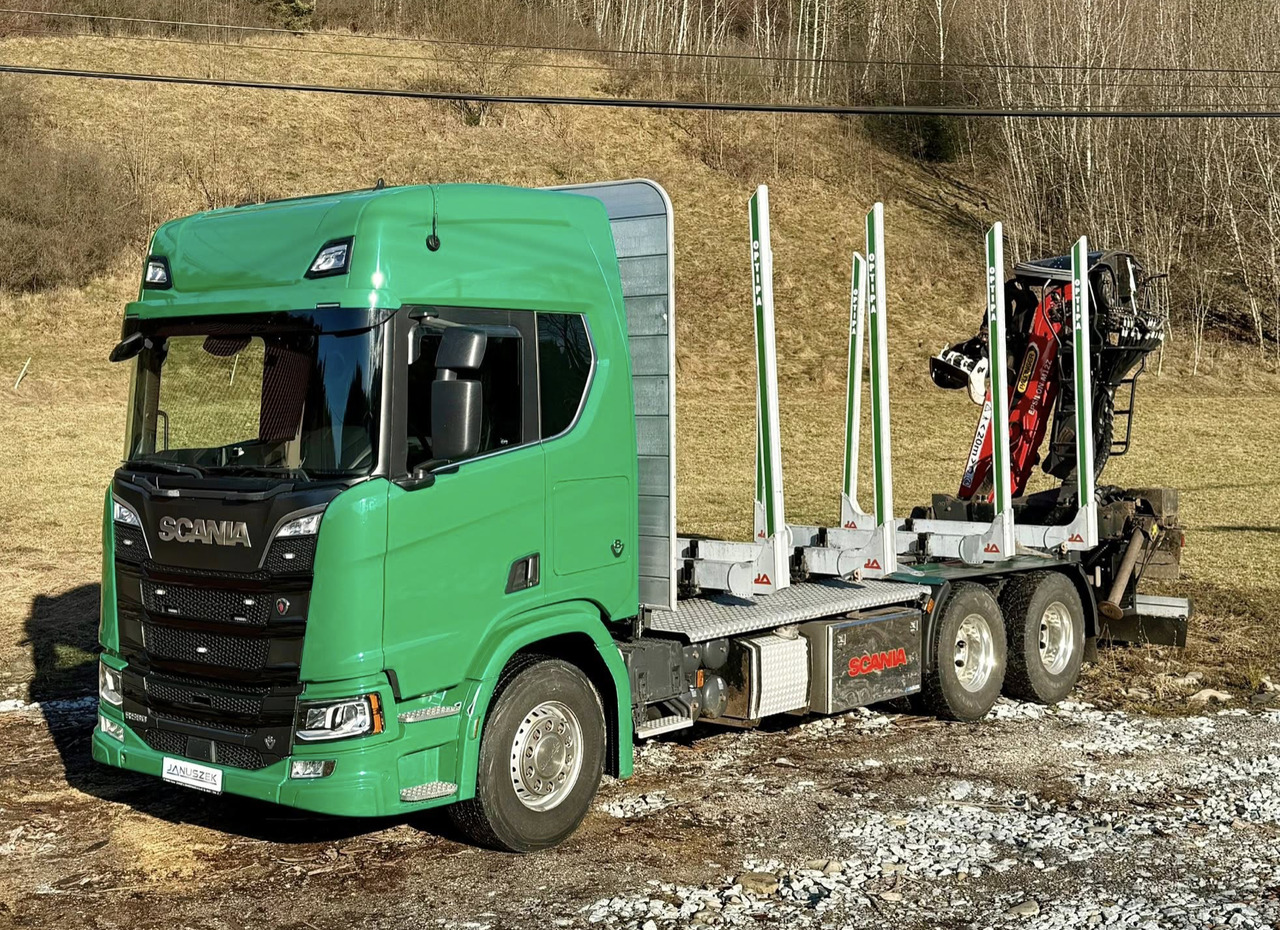 SCANIA R580 - Камион за дърва, Камион с кран: снимка 2 SCANIA R580 - Камион за дърва, Камион с кран: снимка 2
