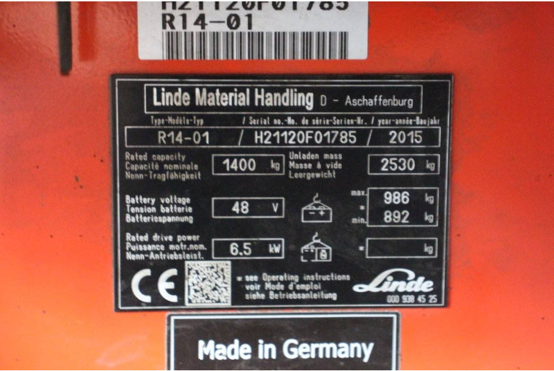 Ричтрак Linde R14-01: снимка 13 Ричтрак Linde R14-01: снимка 13