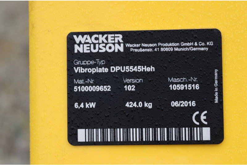 Виброплоча Neuson DPU5545: снимка 14