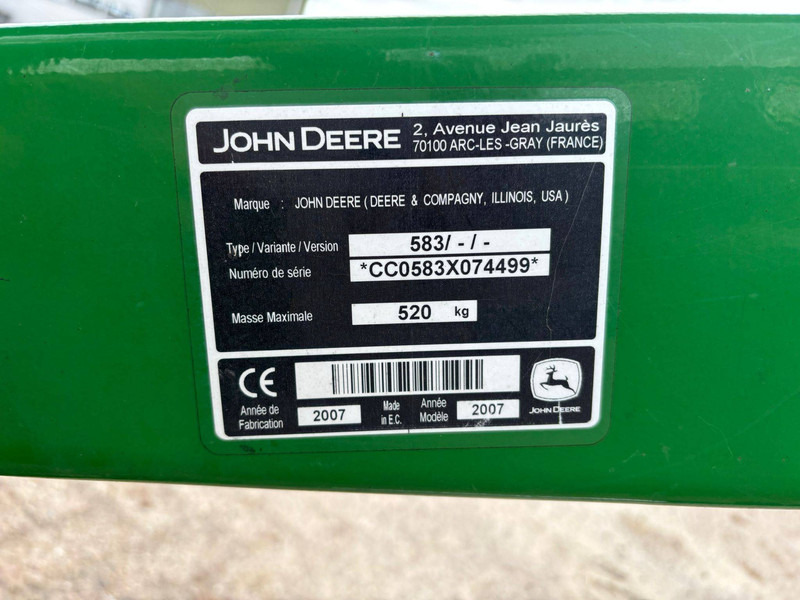 Прикачен инвентар John Deere 583: снимка 11