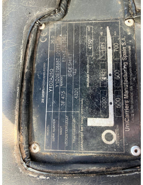 UniCarriers Y1D2A25Q - Дизелов мотокар: снимка 5 UniCarriers Y1D2A25Q - Дизелов мотокар: снимка 5