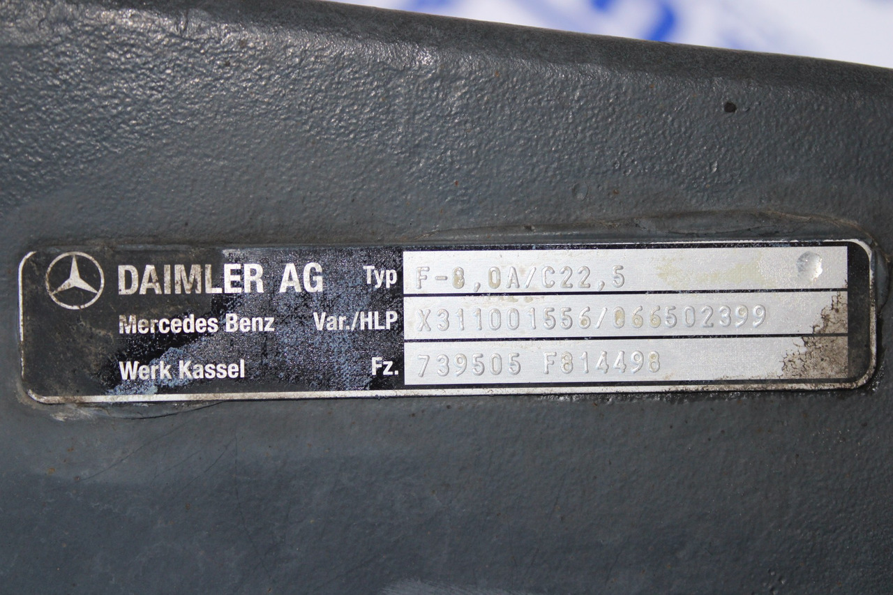 AXA FATA MEGA MERCEDES ACTROS MP4 F-8,0A-C22,5 X311001556 A9603310501 - Предна ос за Камион: снимка 3 AXA FATA MEGA MERCEDES ACTROS MP4 F-8,0A-C22,5 X311001556 A9603310501 - Предна ос за Камион: снимка 3