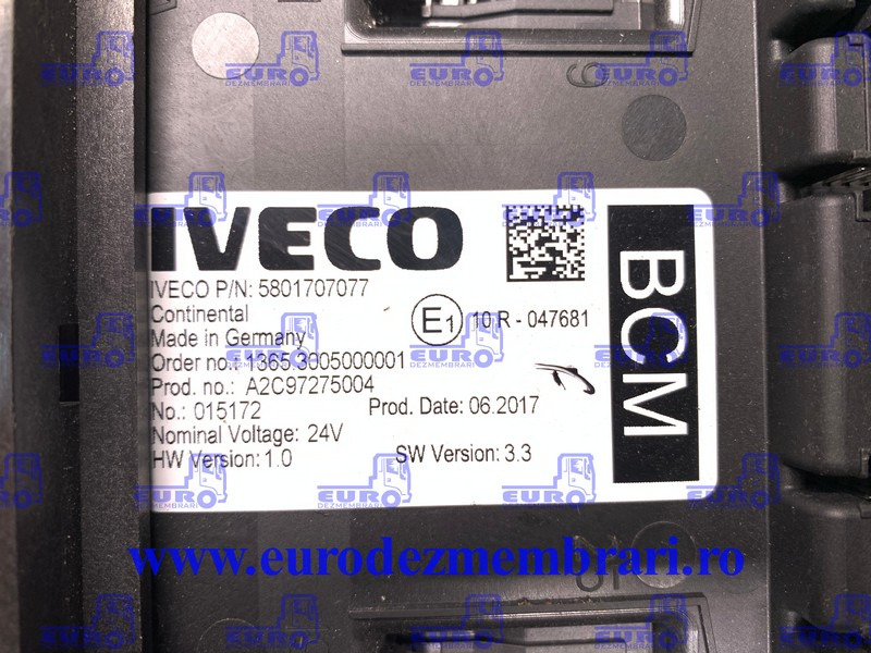 CALCULATOR BCM IVECO 5801707077 - Блок за управление за Камион: снимка 1 CALCULATOR BCM IVECO 5801707077 - Блок за управление за Камион: снимка 1