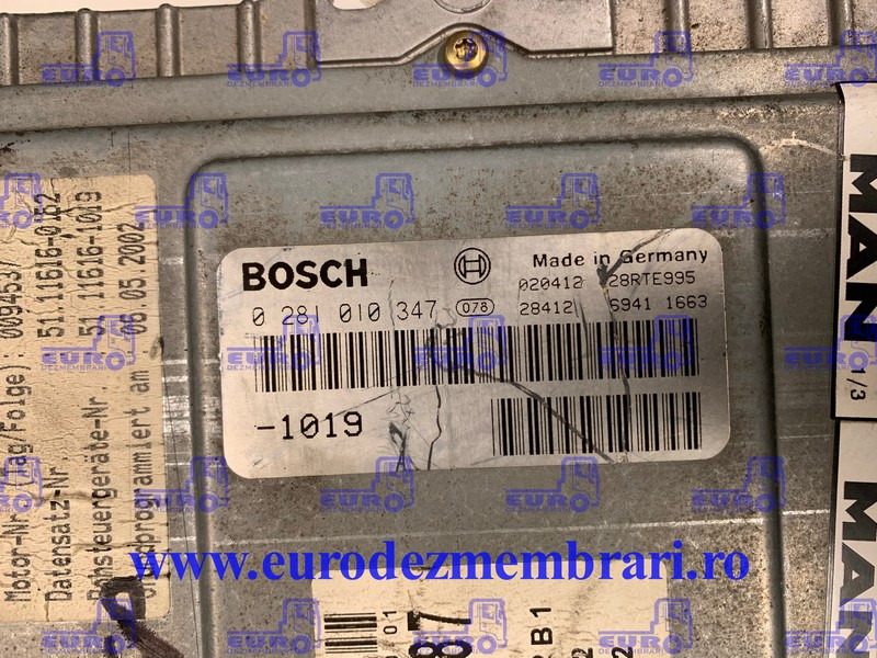 CALCULATOR MOTOR MAN LE 220CP 0281010347 - Блок за управление за Камион: снимка 2 CALCULATOR MOTOR MAN LE 220CP 0281010347 - Блок за управление за Камион: снимка 2