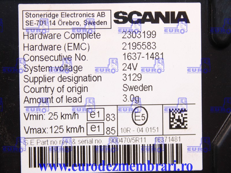 ELEMENT BORD CEAS BORD SCANIA 2627466, 2491744, 2303199, 2195583 - Табло за Камион: снимка 2 ELEMENT BORD CEAS BORD SCANIA 2627466, 2491744, 2303199, 2195583 - Табло за Камион: снимка 2