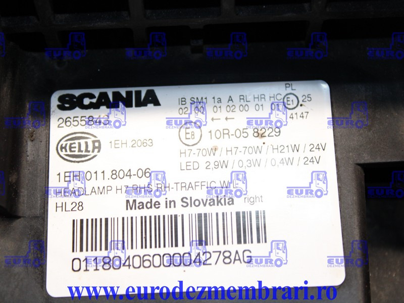 FAR DREAPTA SCANIA NGS 2655843, 2379894 - Преден фар за Камион: снимка 3 FAR DREAPTA SCANIA NGS 2655843, 2379894 - Преден фар за Камион: снимка 3