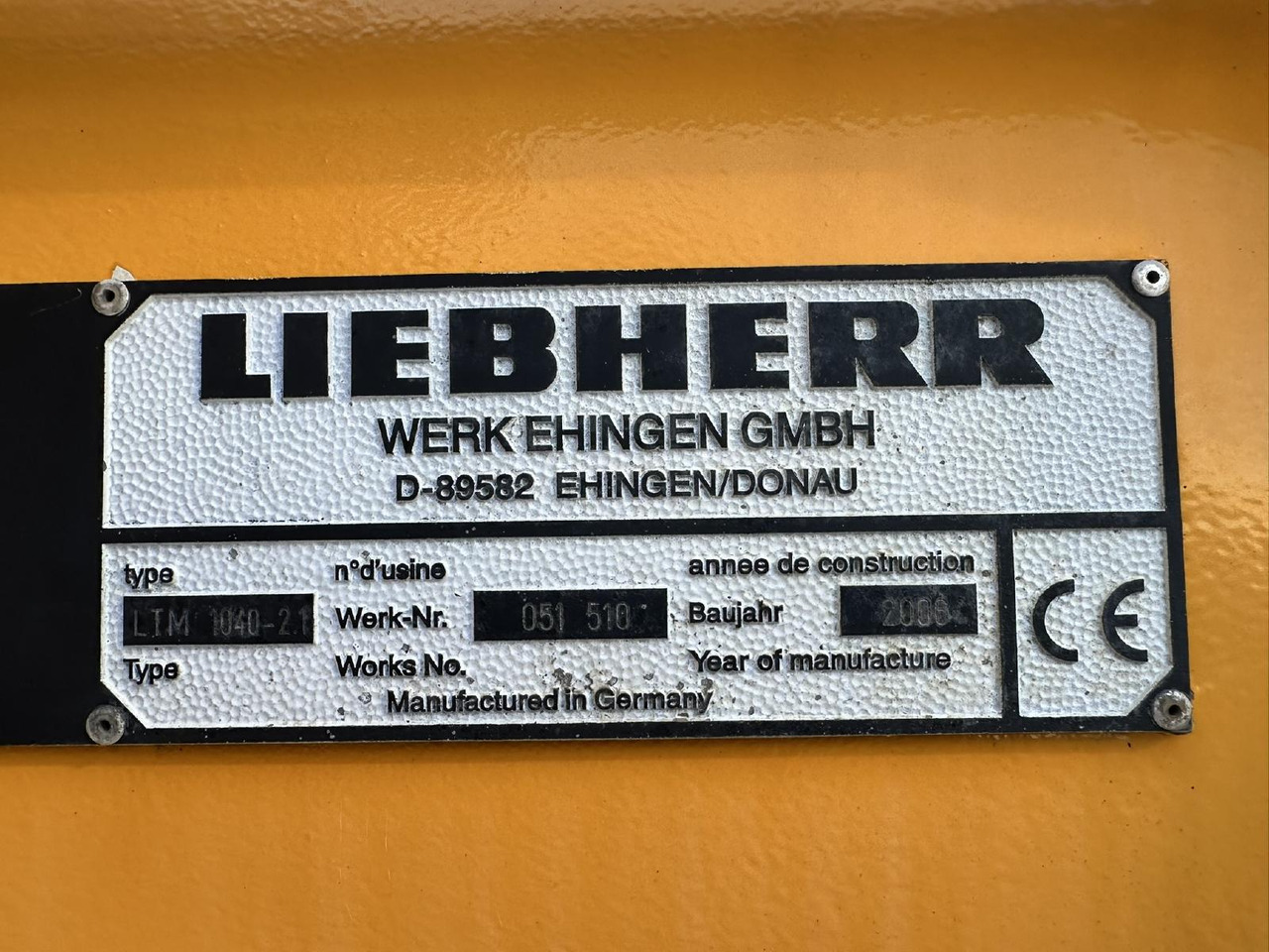 Автокран Liebherr LTM 1040-2.1 (06 - 051 510): снимка 9