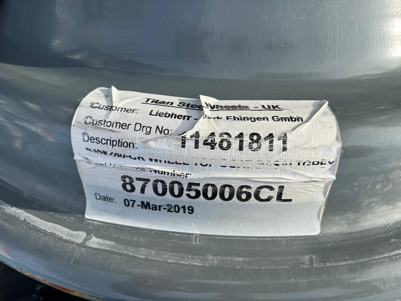 Liebherr Zubehör = Stahlfelgen für LTM Mobilkräne ab Baujahr 2016 - Typ 25-11.00/1,7 - Автокран: снимка 5 Liebherr Zubehör = Stahlfelgen für LTM Mobilkräne ab Baujahr 2016 - Typ 25-11.00/1,7 - Автокран: снимка 5