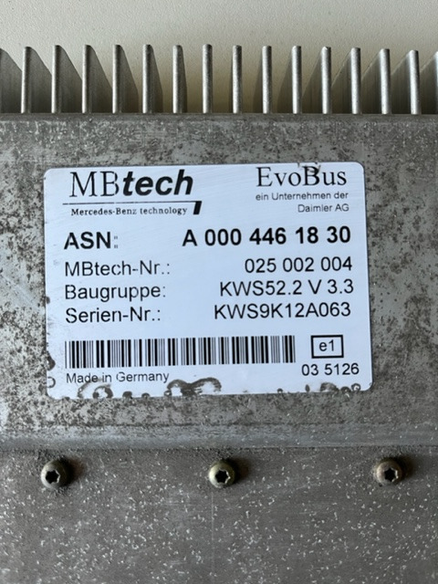 MERCEDES-BENZ KWS A0004461830 - Блок за управление за Градски автобус: снимка 1 MERCEDES-BENZ KWS A0004461830 - Блок за управление за Градски автобус: снимка 1