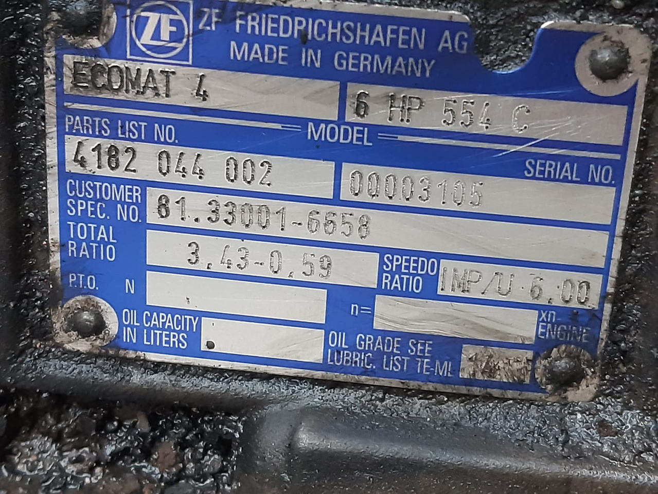 ZF 6 HP 554 C - Скоростна кутия за Градски автобус: снимка 1 ZF 6 HP 554 C - Скоростна кутия за Градски автобус: снимка 1