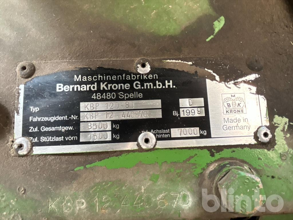 Krone KBP 120-80 (1999) - Рулонна сламопреса: снимка 5 Krone KBP 120-80 (1999) - Рулонна сламопреса: снимка 5
