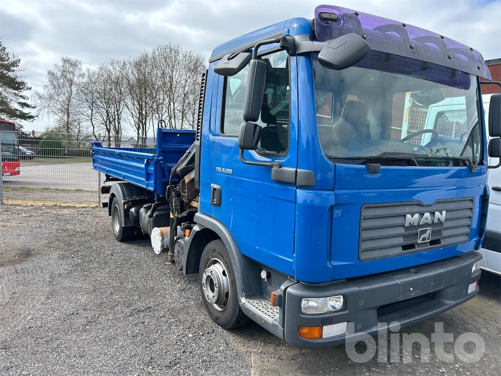 MAN TGL 8.210 (2008) m. Meiller-Kipper u. Hiab-Kran - Самосвал камион, Камион с кран: снимка 4 MAN TGL 8.210 (2008) m. Meiller-Kipper u. Hiab-Kran - Самосвал камион, Камион с кран: снимка 4