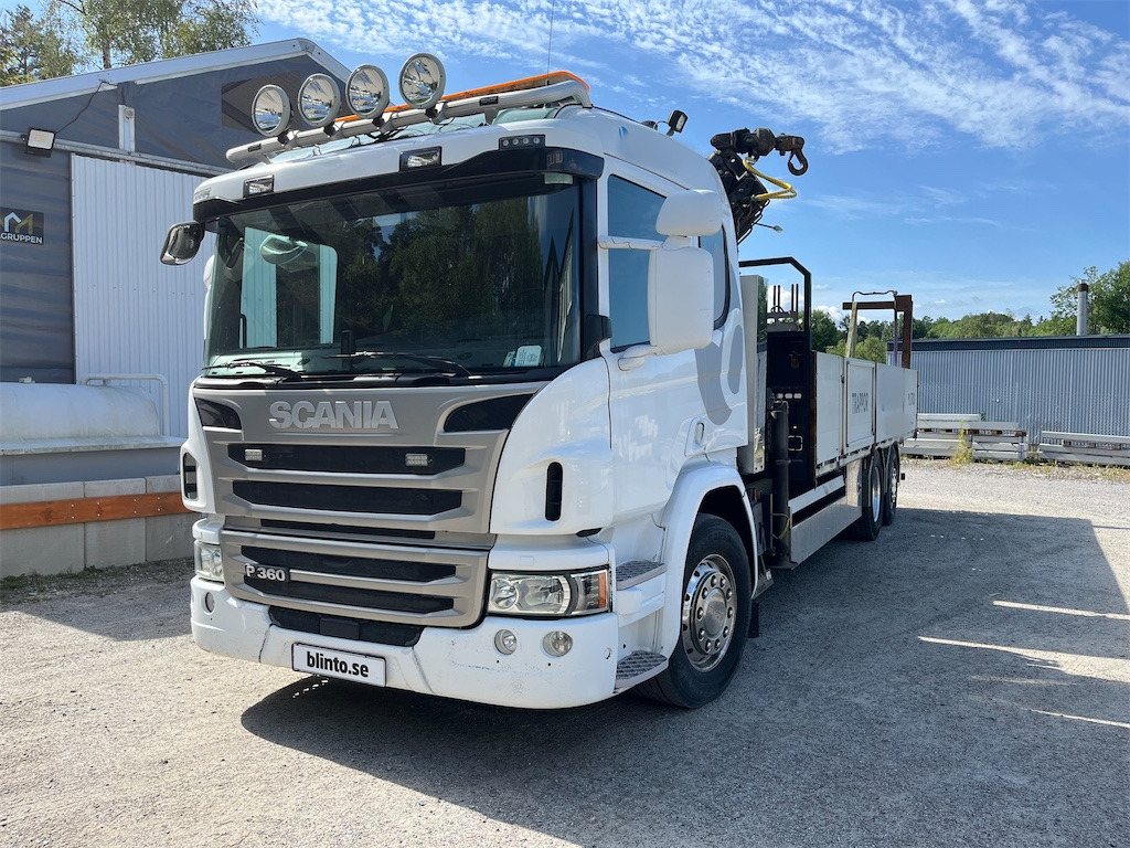 SCANIA P360LB6X2*4HNB - Бордови камион, Камион с кран: снимка 1 SCANIA P360LB6X2*4HNB - Бордови камион, Камион с кран: снимка 1