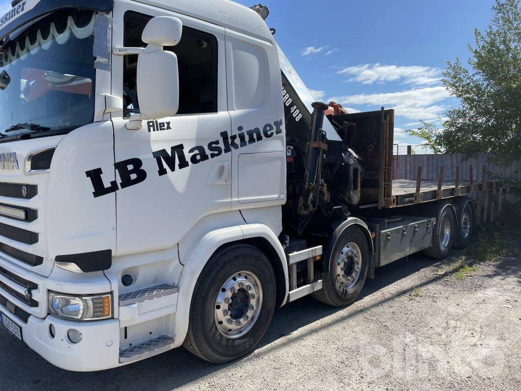 SCANIA V8 530 8x4 - Бордови камион, Камион с кран: снимка 1 SCANIA V8 530 8x4 - Бордови камион, Камион с кран: снимка 1