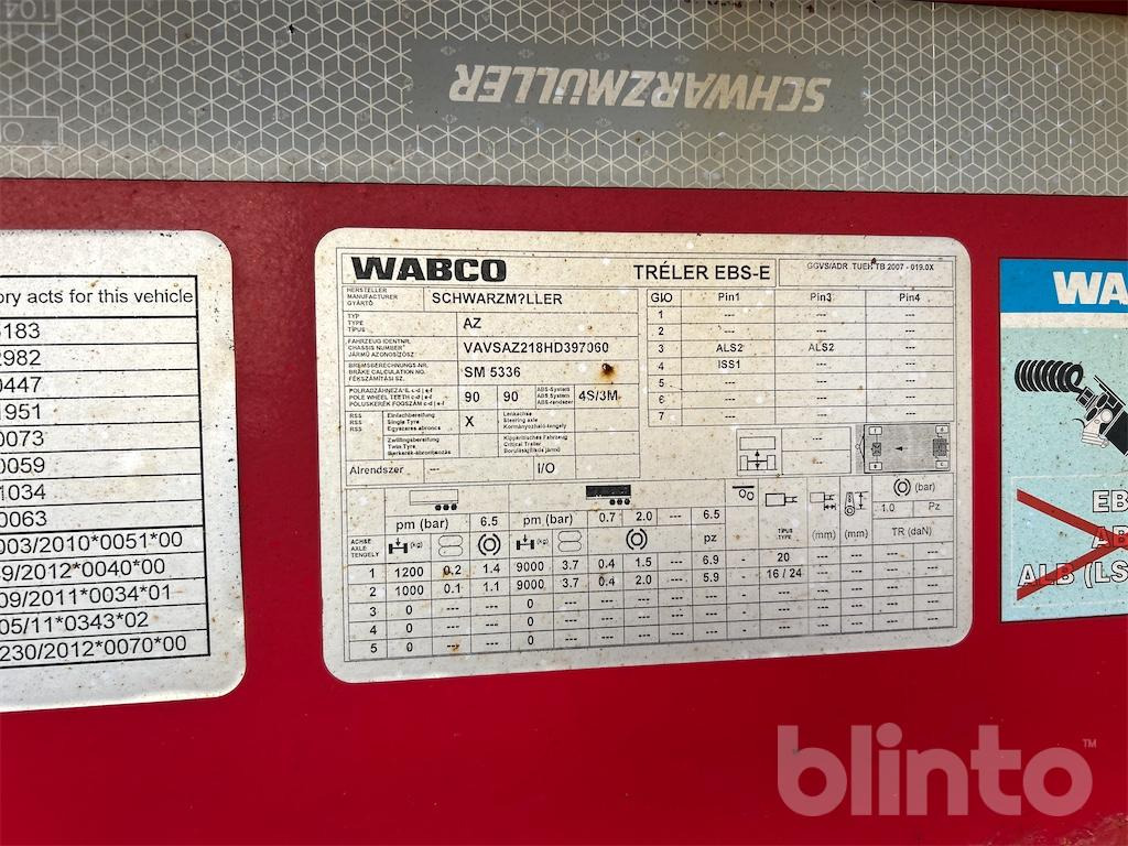 Контейнеровоз/ Сменна каросерия ремарке Schwarzmüller AZ (2014): снимка 9