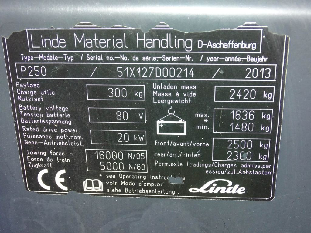 Електрически влекач Linde P250: снимка 9 Електрически влекач Linde P250: снимка 9