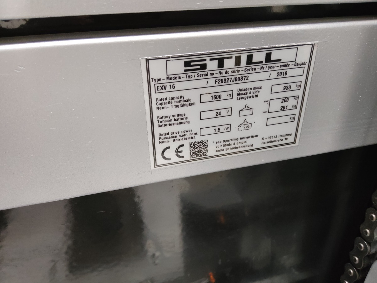 Still EXV16/BATT.NEU - Стакер: снимка 5 Still EXV16/BATT.NEU - Стакер: снимка 5