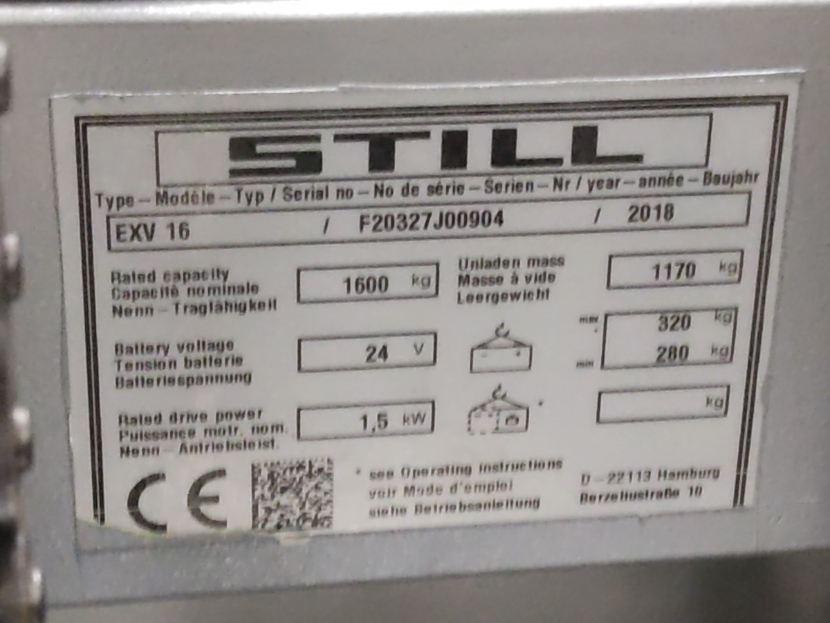 Still EXV16/BATT.NEU - Стакер: снимка 5 Still EXV16/BATT.NEU - Стакер: снимка 5