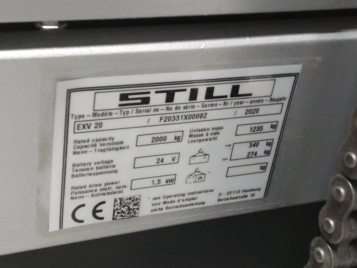 Still EXV20/BATT.NEU - Стакер: снимка 5 Still EXV20/BATT.NEU - Стакер: снимка 5