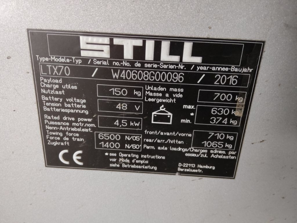 Still LTX70 - Електрически влекач: снимка 5 Still LTX70 - Електрически влекач: снимка 5