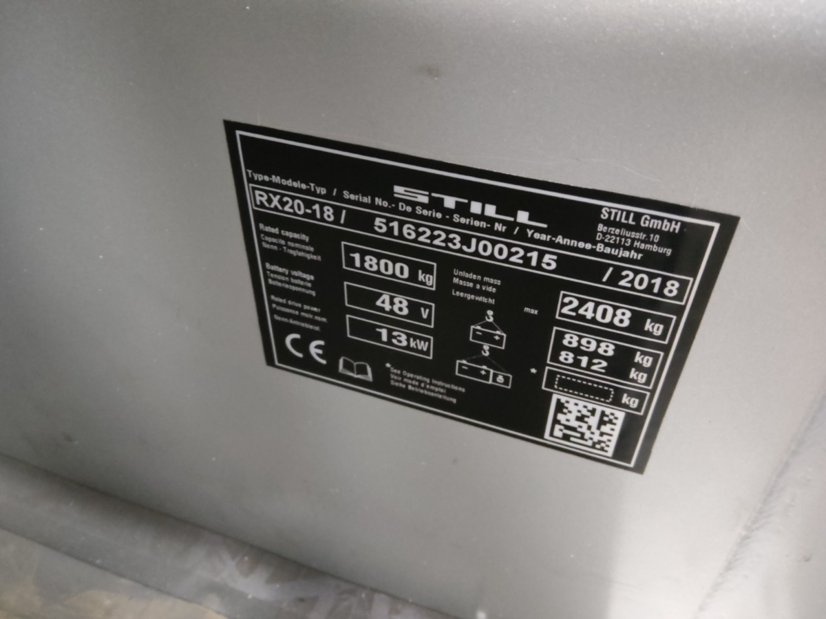 Still RX20-18 - Електрокар: снимка 5 Still RX20-18 - Електрокар: снимка 5