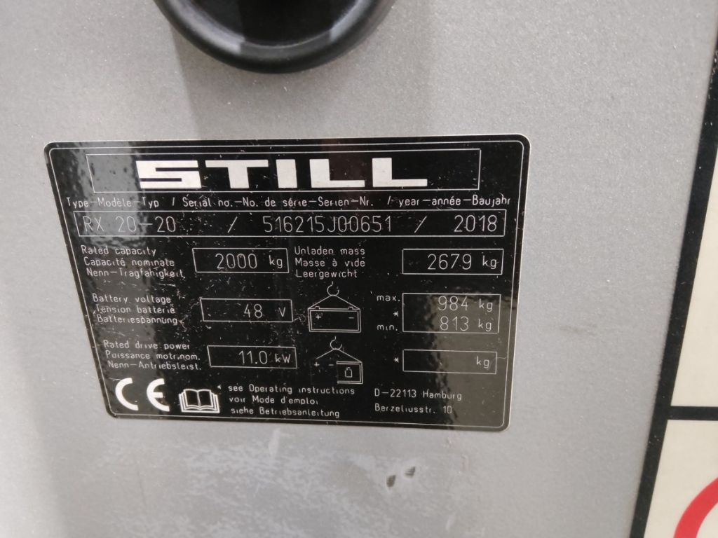 Still RX20-20/LIION - Електрокар: снимка 5 Still RX20-20/LIION - Електрокар: снимка 5