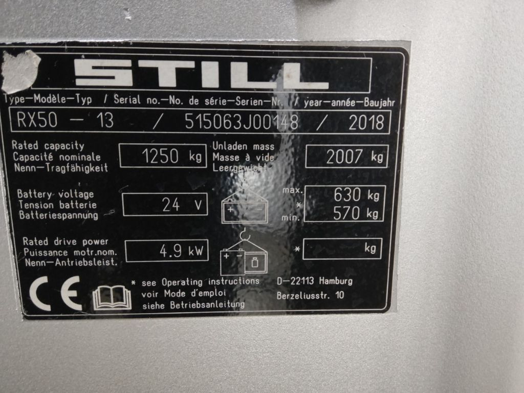 Електрокар Still RX50-13: снимка 9 Електрокар Still RX50-13: снимка 9