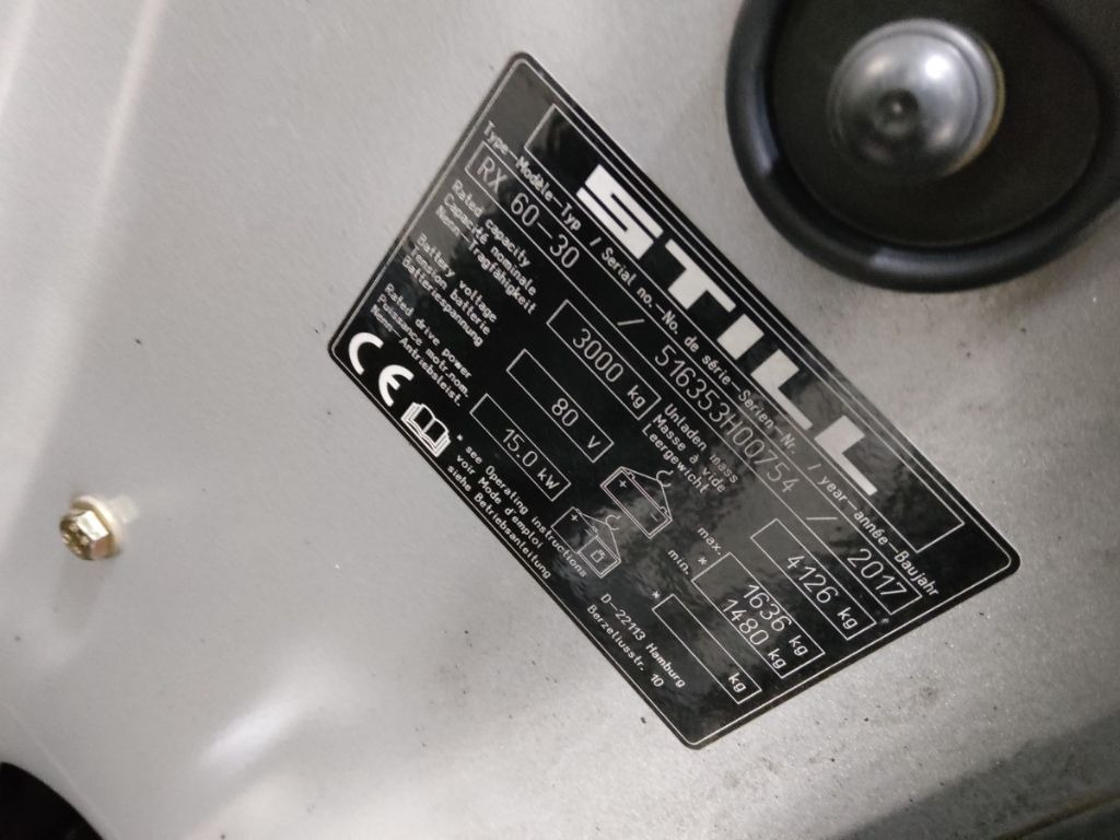 Still RX60-30 - Електрокар: снимка 5 Still RX60-30 - Електрокар: снимка 5