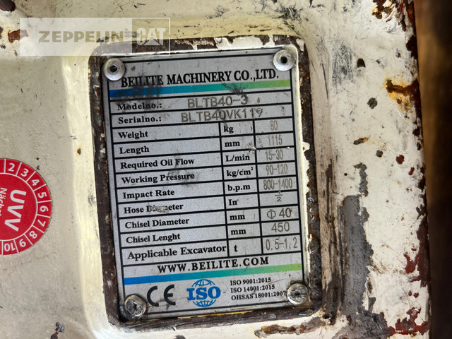 BEILITE Machinery Co., Ltd. Beili Hammer BLTB40 - Хидравличен чук за Строителна техника: снимка 3 BEILITE Machinery Co., Ltd. Beili Hammer BLTB40 - Хидравличен чук за Строителна техника: снимка 3